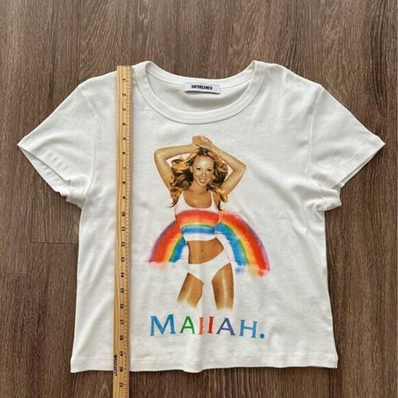Daydreamer Free People‎ Women’s Mariah Carey Retro Cropped Tee Size M - Picture 8 of 9